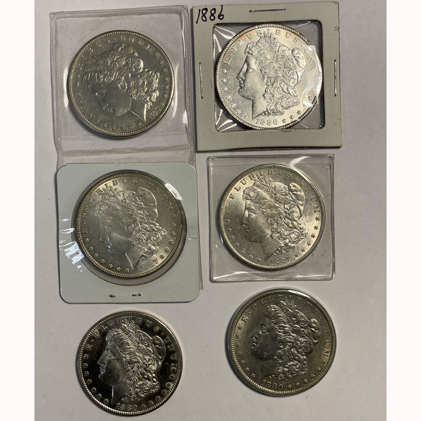 US Lot of Six Morgan Dollars (1 of 2)