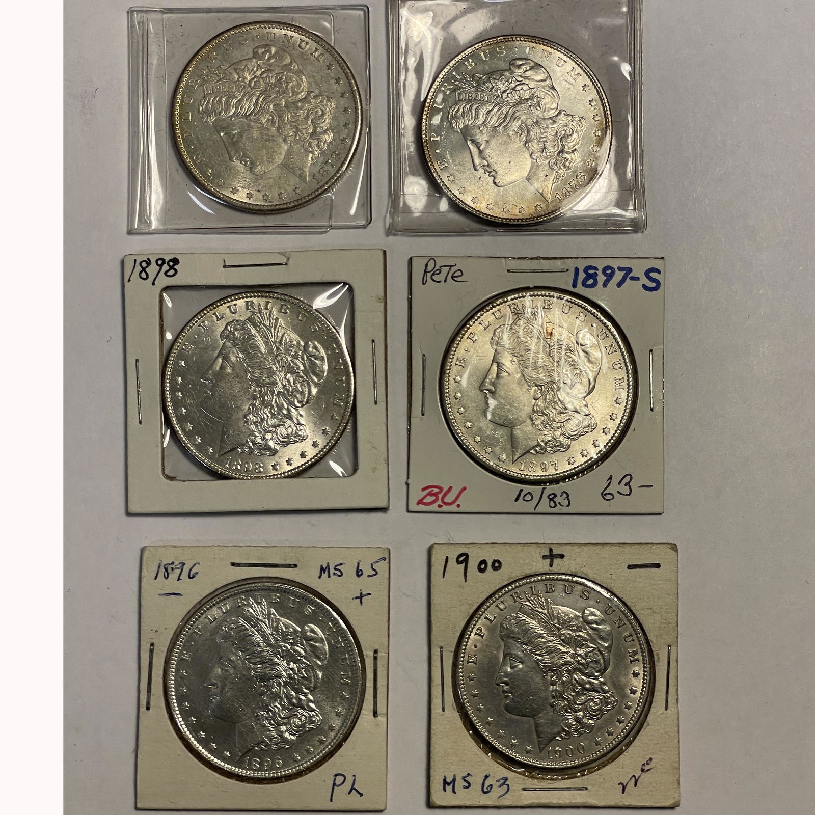 US Lot of Six Morgan Dollars (1 of 2)
