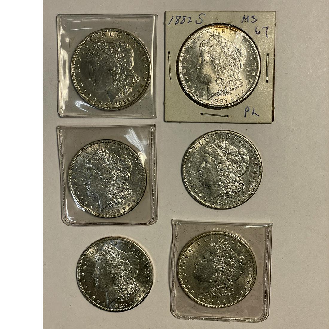 US Lot of Six Morgan Dollars (1 of 2)
