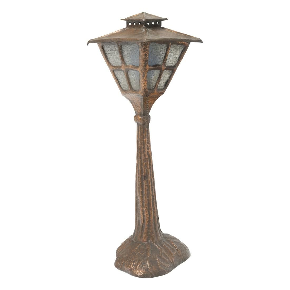 Mission Style Copper Street Lantern Table Lamp (1 of 3)