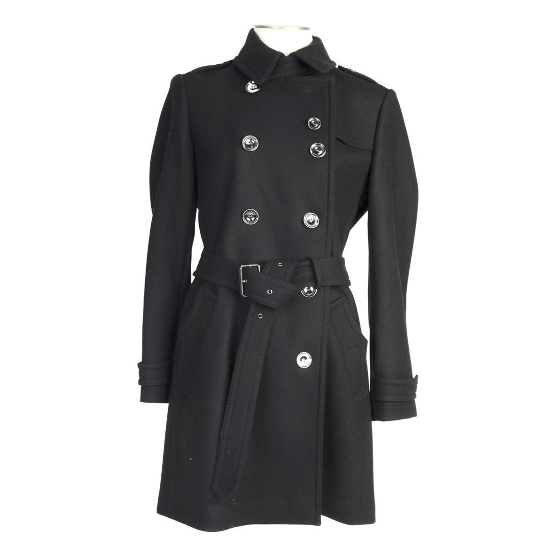 Burberry Brit Black Wool Trenchcoat (1 of 3)