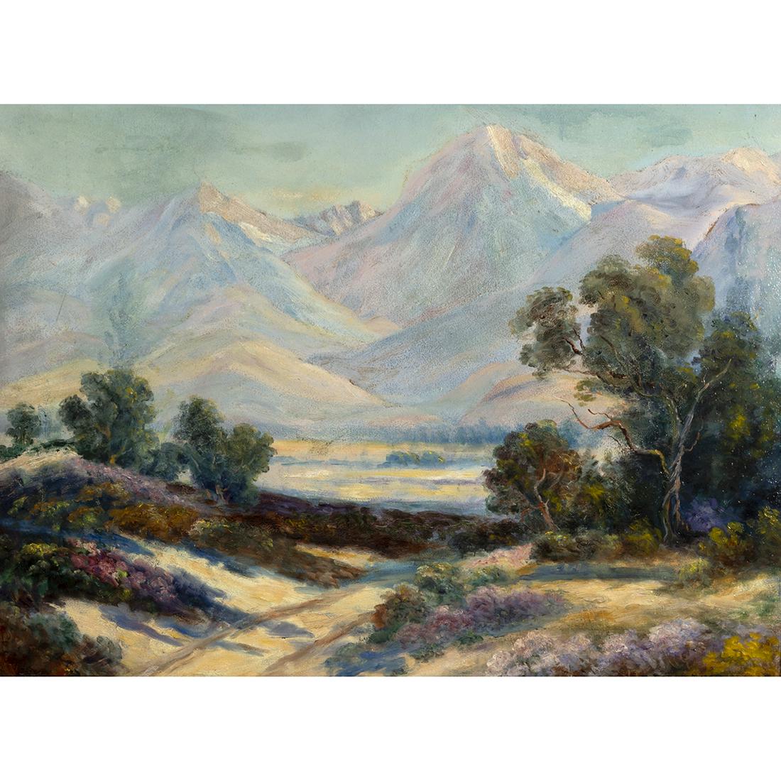 Mary DeNeale Morgan, Landscape, oil on masonite (1 of 4)