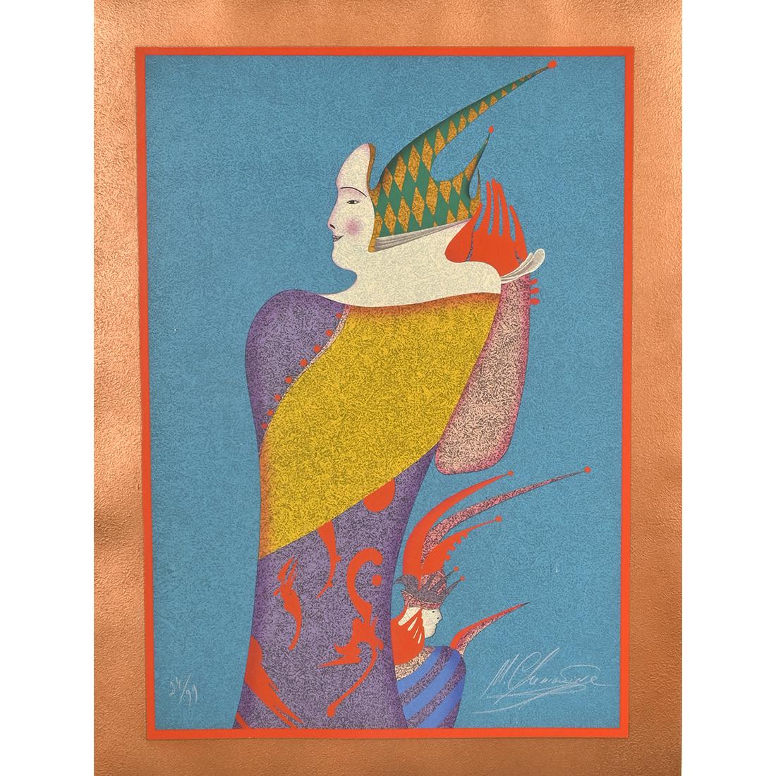 Mikhail Chemiakin, Nijinsky and Petrushka, screenprint (1 of 3)