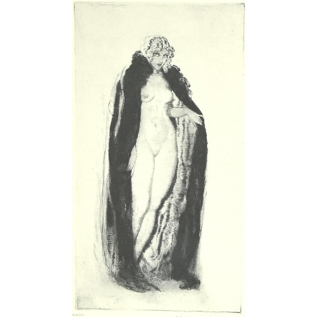 After Norman Lindsay, The Cloak, Facsimile Etching (1 of 4)