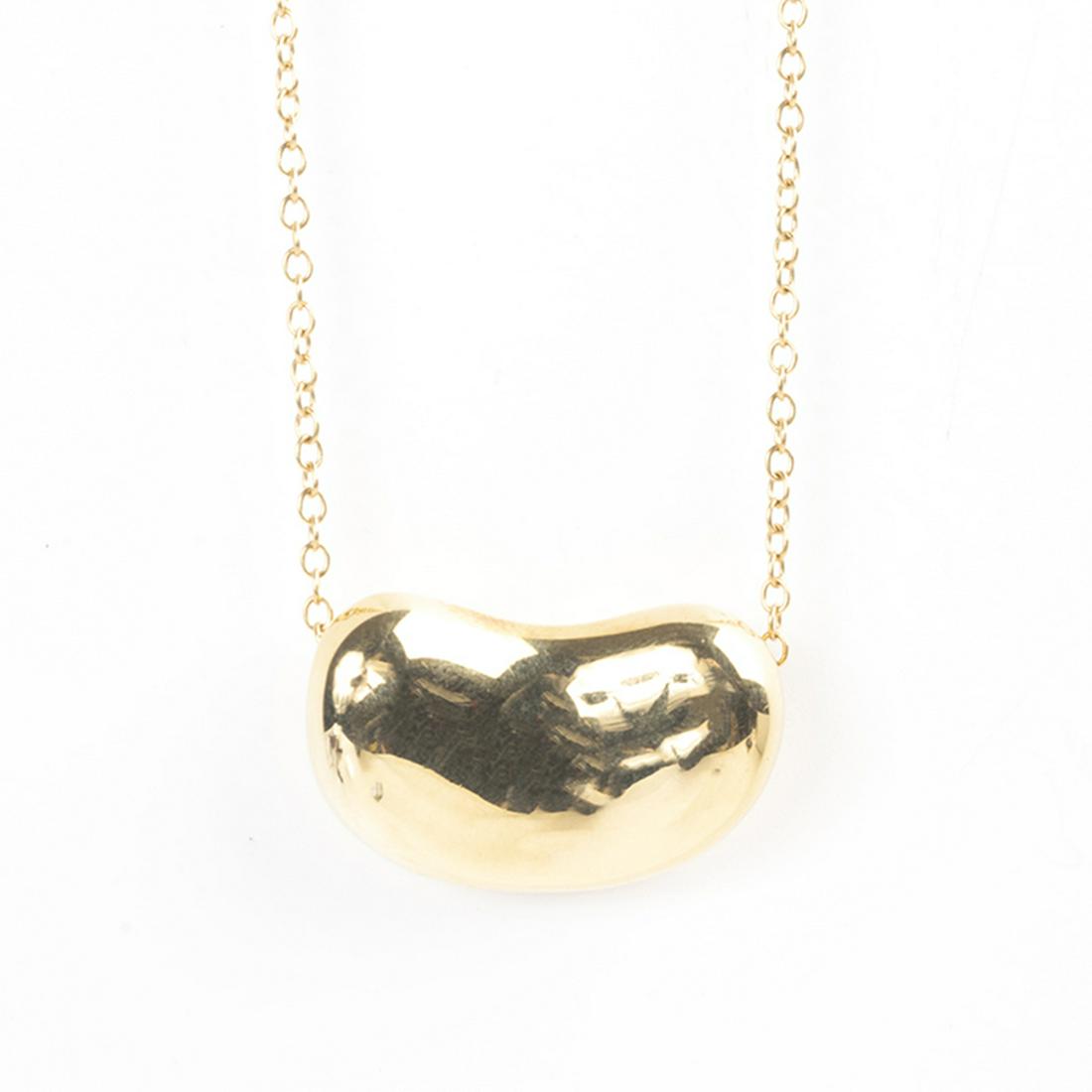 Tiffany & Co. Elsa Peretti 18k Gold Bean Necklace. (1 of 3)