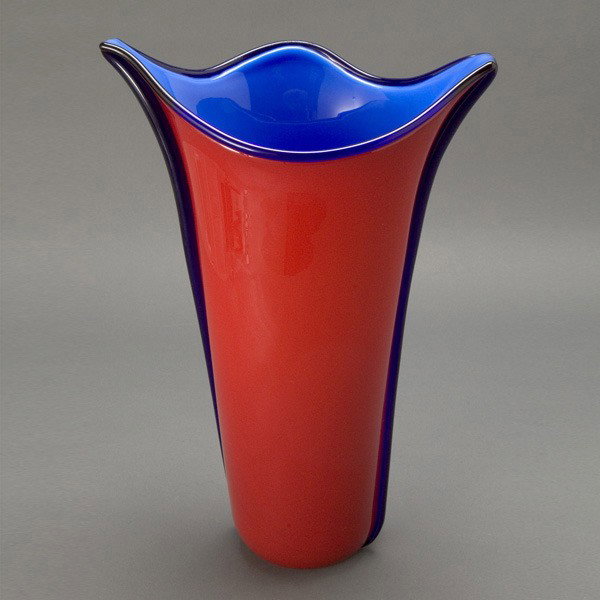 Barovier & Toso Murano Art Glass Vase, "TZ" "85": Barovier & Toso Murano Art Glass Vase, "TZ" "85" {Height 15 inches}