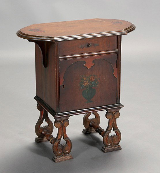 Edwardian Painted Wood Humidor: Edwardian Painted Wood Humidor {Dimensions 25 x 24 x 13 1/2 inches} [KEY]