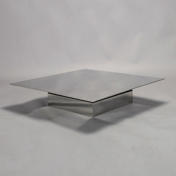 Saporetti Chrome and Ebonized Wood Table: Modern Saporetti Chrome and Ebonized Wood Table, Circa 1970 {Dimensions of top 39 x 39 inches}