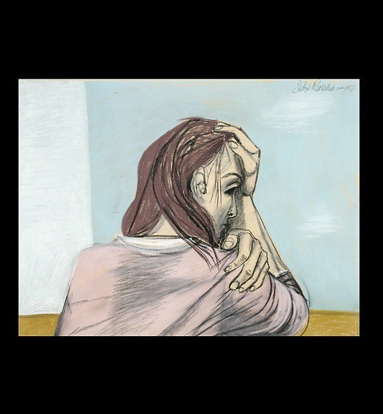 Anton Refregier. Pastel on paper: ANTON REFREGIER. ( Russian Federation/ American, 1905 - 1979) "Contemplation" June 1957. Pastel on paper. 19 x 24 3/4 inches. Signed and dated upper right. In good condtiion. Framed.