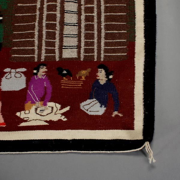 904 Fannie Pete Navajo pictorial rug Lot 904