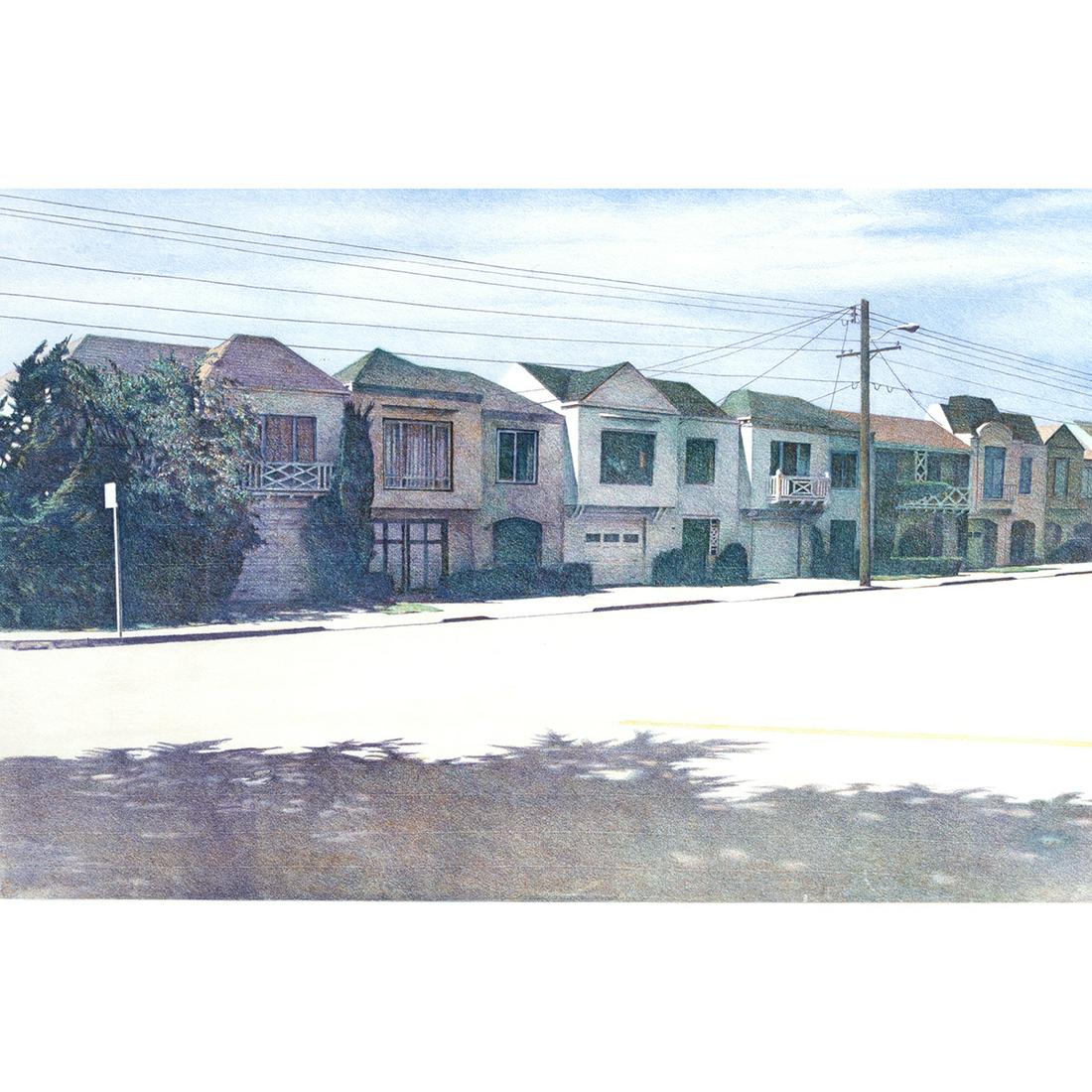 Robert Bechtle, Sunset Street, 1982, etching (1 of 4)