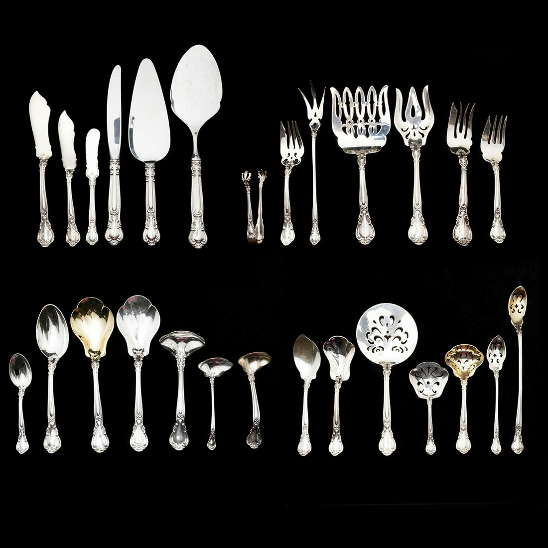 Gorham Chantilly Pattern Sterling Silver Flatware Set (1 of 8)