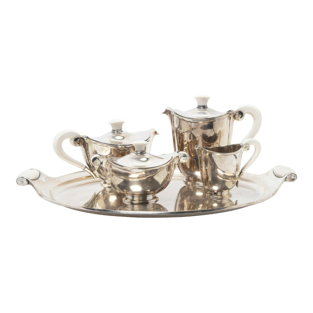 Art Deco Wolfers Freres Sterling Tea and Coffee Set (1 of 3)