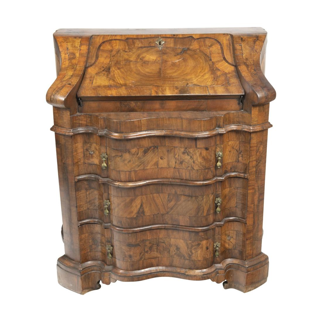 18th Century German Baroque Walnut Slant Front Desk (1 of 3)