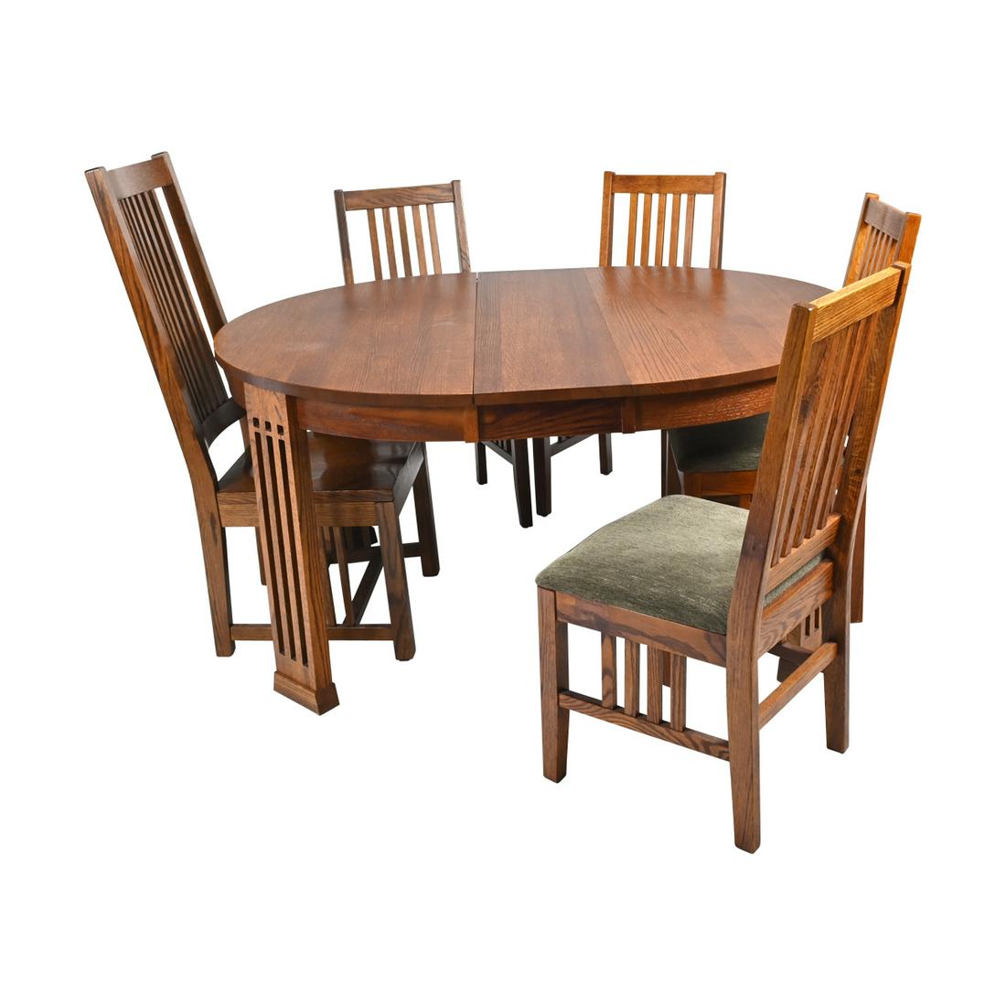 Eight Piece Stickley Style Oak Dining Suite (1 of 3)