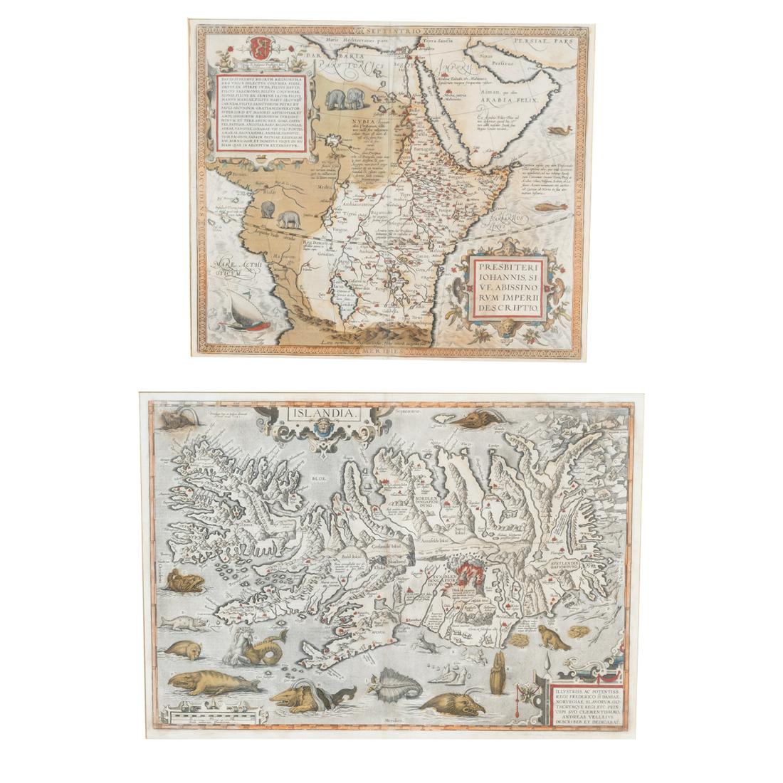 Abraham Ortelius, Two Vintage Maps, 1606 and 1601 (1 of 3)