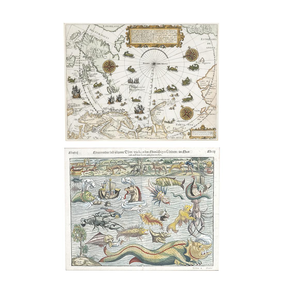 Johann de Bry and Sebastian Munster, Two Maps (1 of 3)