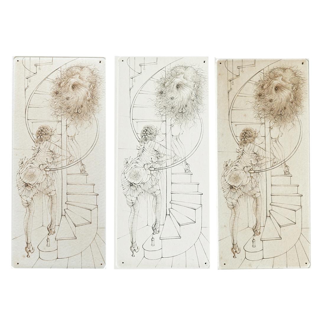 Hans Bellmer, For Madame Edwards, 3 Ethchings (1 of 6)