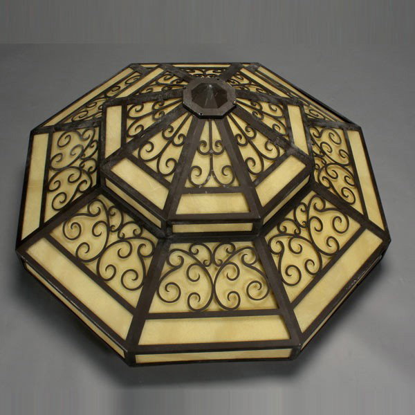 Massive Stardust Octagonal Light Fixture: Massive Stardust Octagonal Light Fixture in the Arts & Crafts Style with eight lights {Height 26 inches, diameter 47 inches}