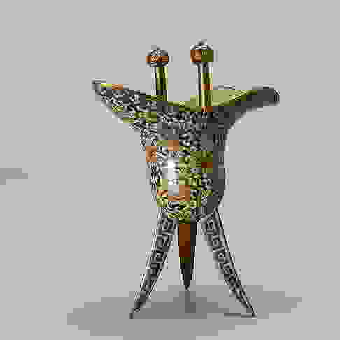 A Small Cloisonné-Enameled Archaistic Vessel, Jue