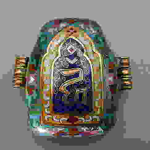 A Cloisonné-Enameled Metal Gau Box, Qing/Republic