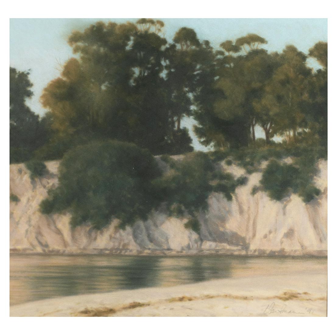 Glenna Hartmann, Cliffs at Goleta Beach, pastel (1 of 5)