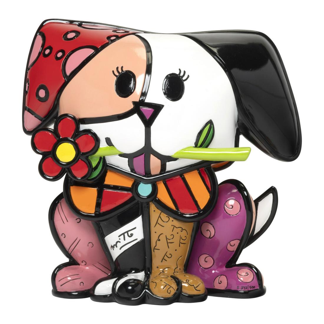 Romero Britto, Puppy Flower, resin sculpture (1 of 5)