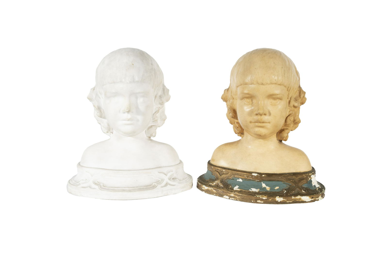 Haig Patigian, Two Plaster Busts of Girl (1 of 4)
