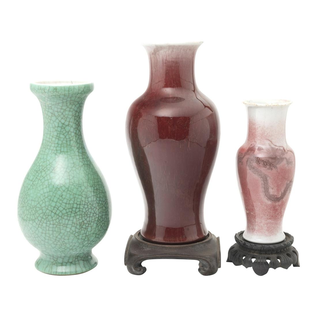 Three Chinese Monochrome Vases (1 of 4)