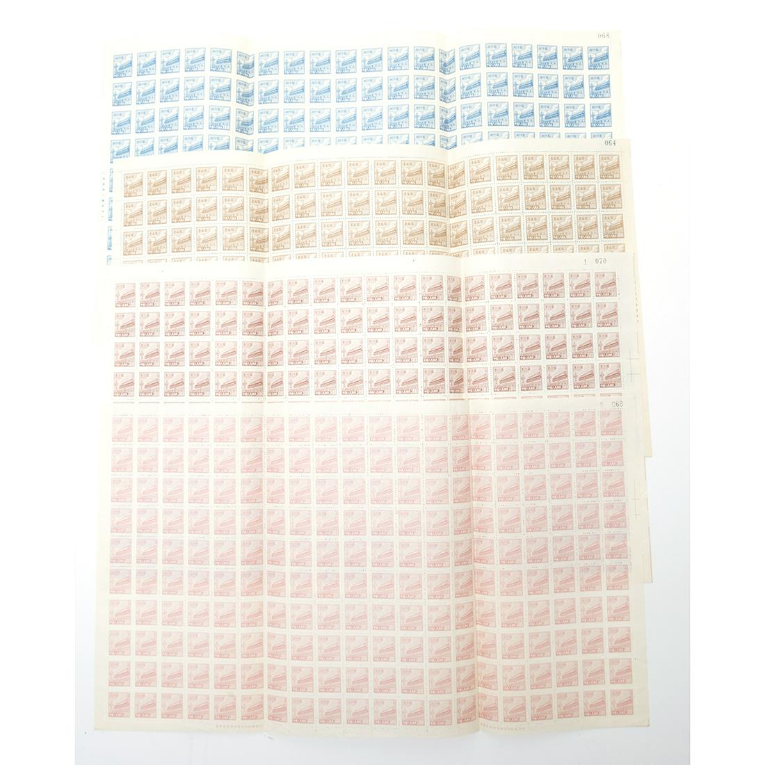 P.R. China 1950-1951 Stamps In Sheets of 200 (1 of 2)