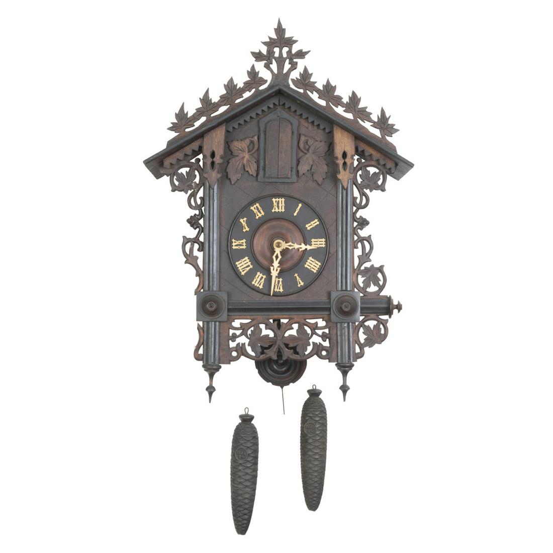 Black Walnut Trumpeter Cuckoo Clock (1 of 3)