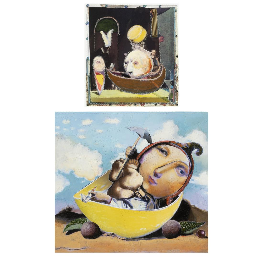 Michael Madzo, two mixed media collages (1 of 5)