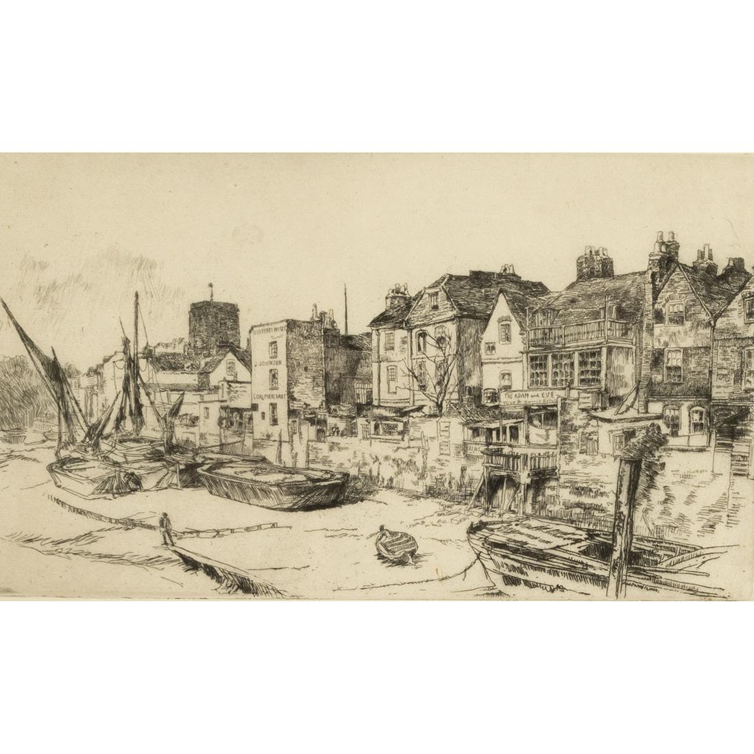 James Whistler, Adam and Eve, Old Chelsea, etching (1 of 4)