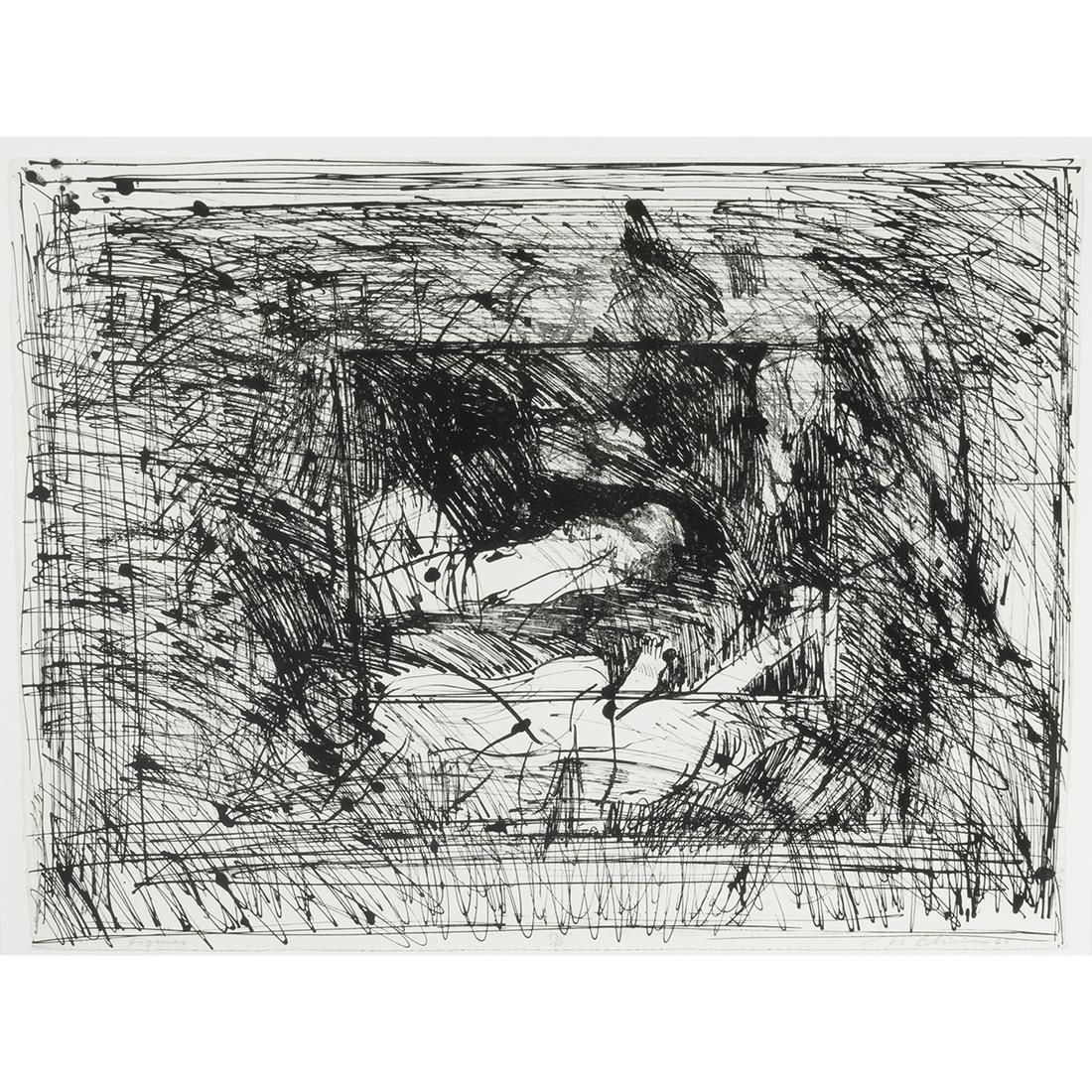 Nathan Oliveira, Abstract Composition, ink (1 of 3)