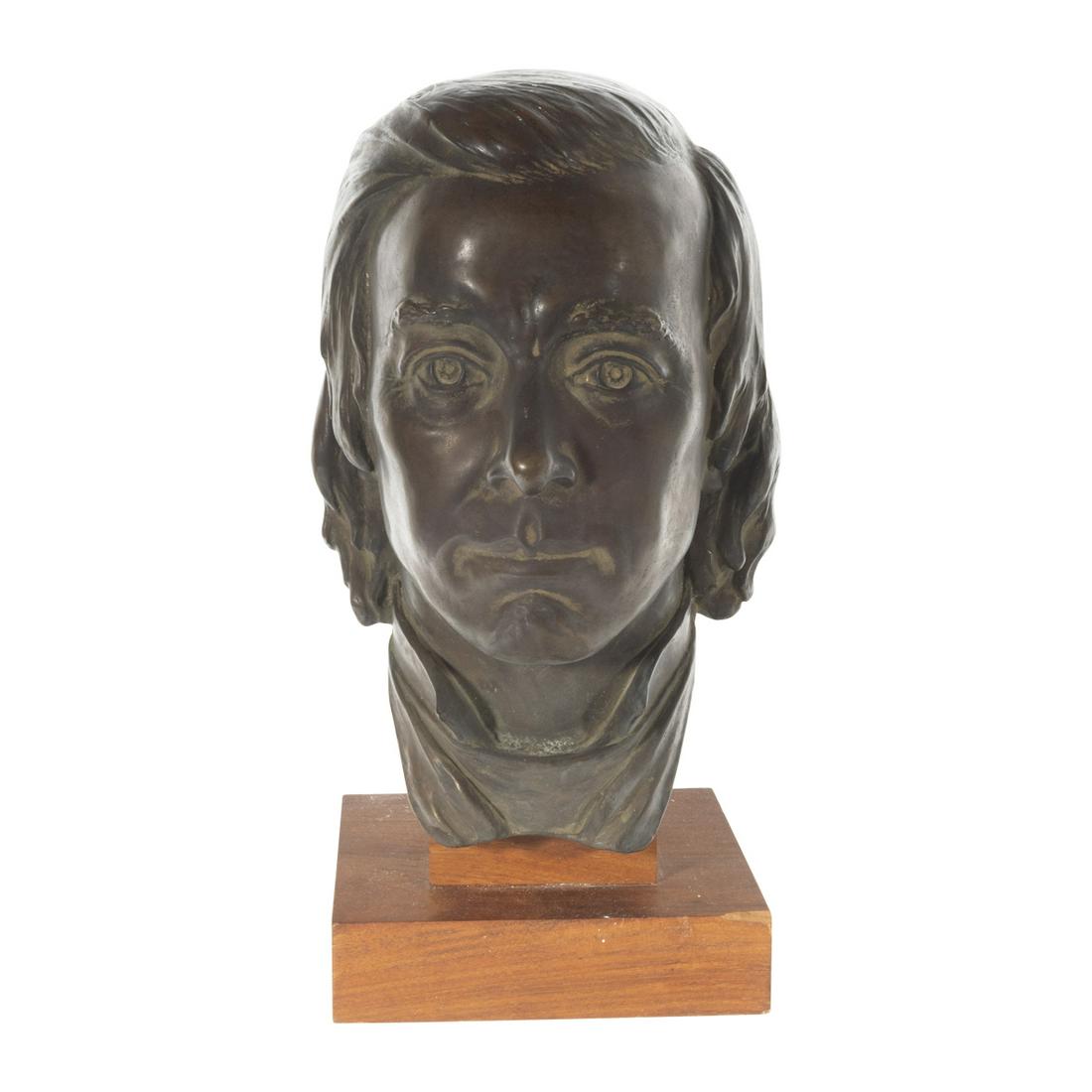 Haig Patigian, Bust of Man, bronze: HAIG PATIGIAN (American/Armenian, 1876-1950), Bust of Man, bronze, (Approximate dimensions - overall: 18 x 10 x 8.5 inches). Provenance: Private Collection of Lois M. Wright, Author of â€œA Catalo