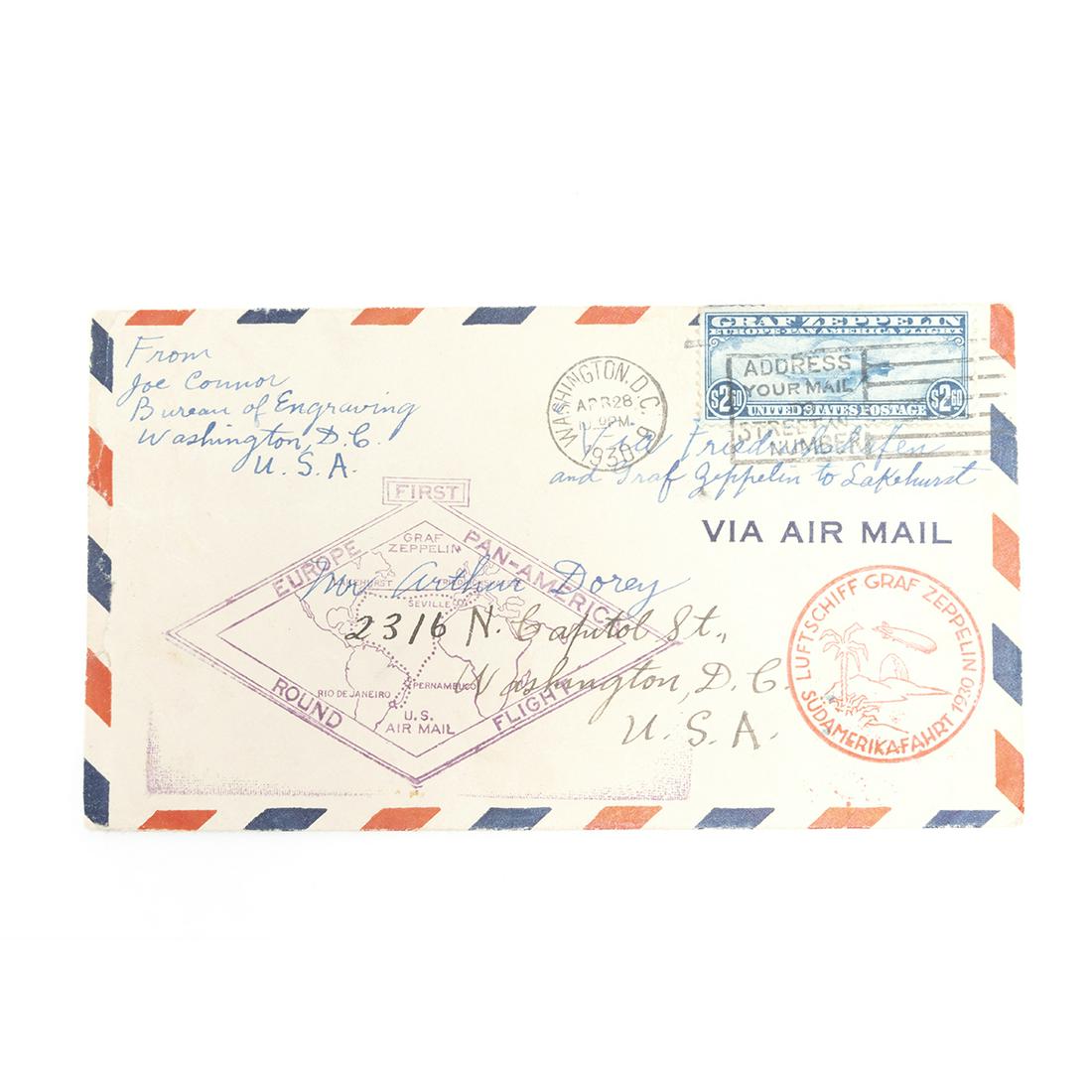 US 1930 Scott #C15 on Graf Zepplin Cover (1 of 2)