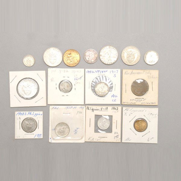 Fifteen Philippine Coins.: Fifteen Philippine Coins. Including silver. Provenance: From the Richard Smith Collection