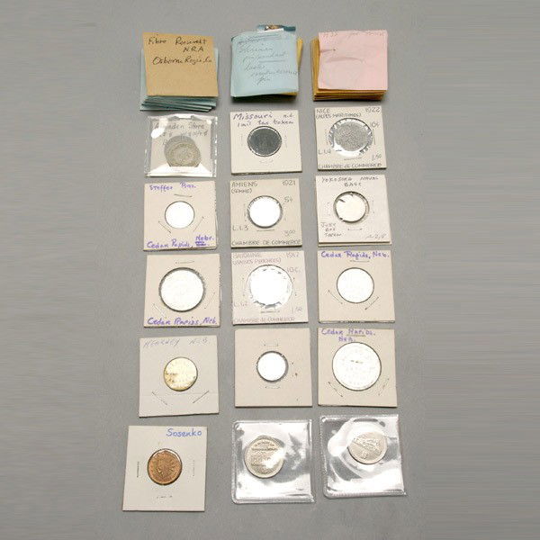 Collection of 35 United States Trade Tokens.: Collection of thirty-five United States Trade Tokens. Provenance: From the Richard Smith Collection