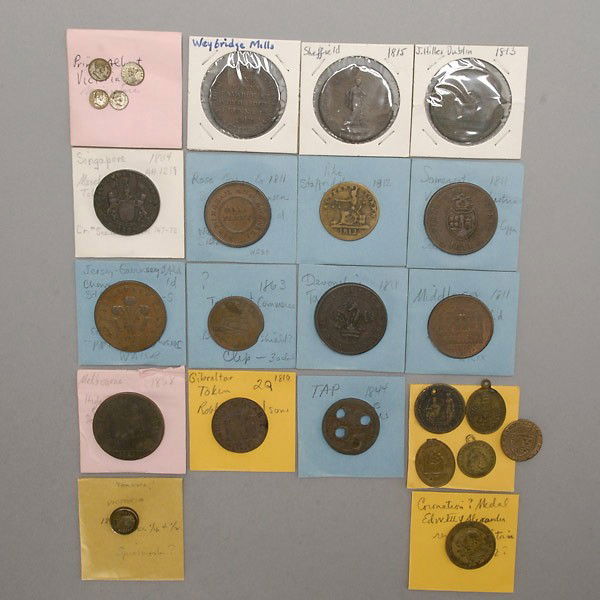 20 Great Britain 19th Century Tokens.: Collection of twenty Great Britain 19th Century Tokens. Provenance: From the Richard Smith Collection