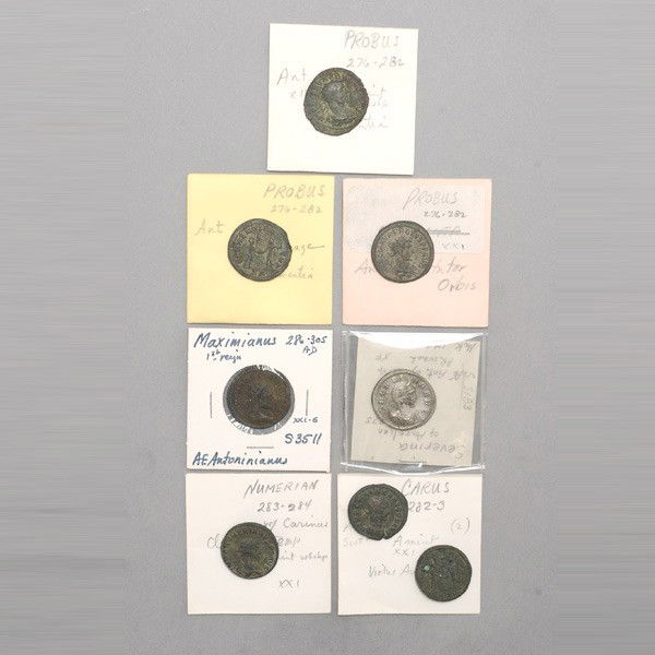 Eight Ancient Coins.: Eight Ancient Coins. Provenance: From the Richard Smith Collection