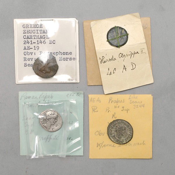 Four Ancient Coins (one silver).: Four Ancient Coins (one silver). Provenance: From the Richard Smith Collection