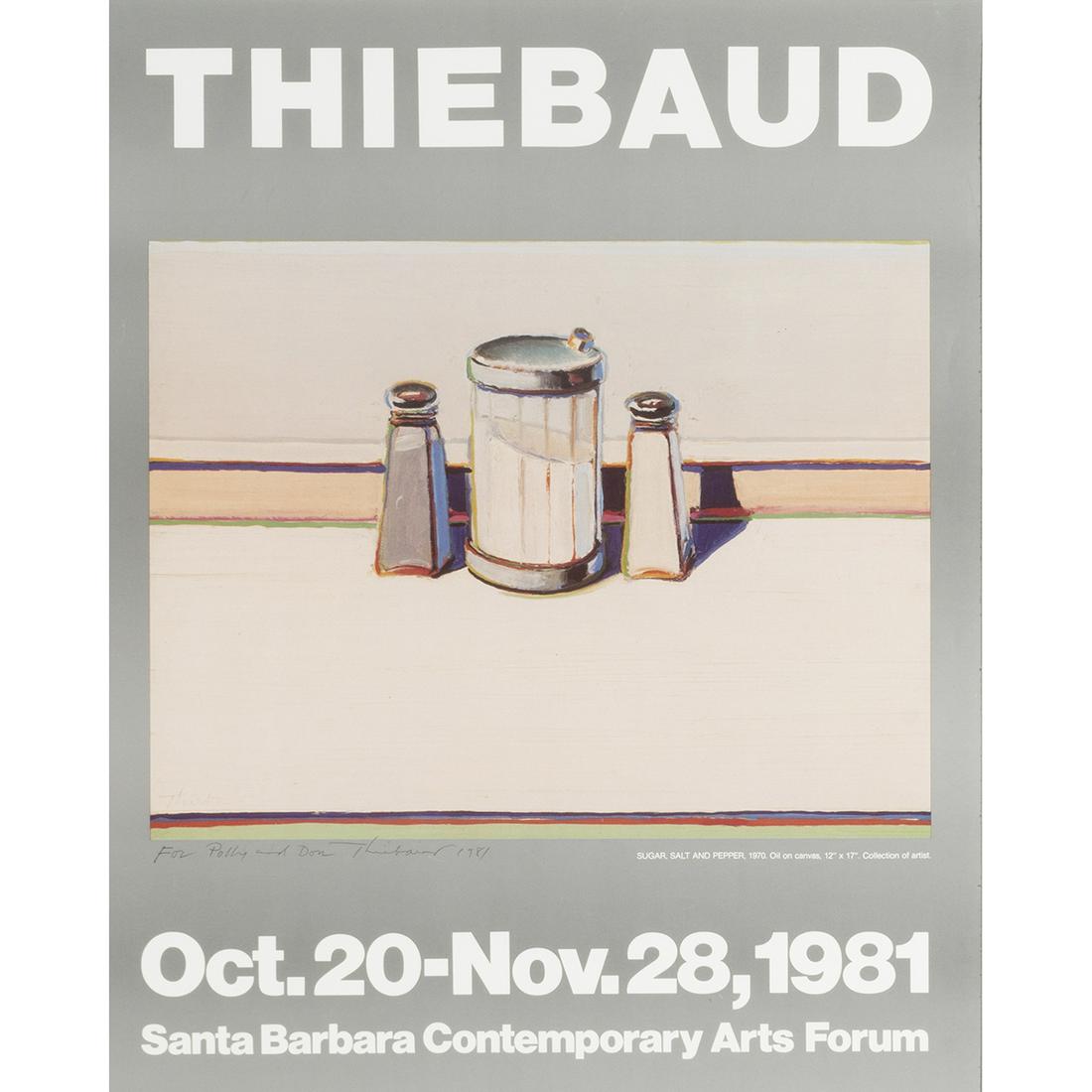 Wayne Thiebaud, signed exhibition poster (1 of 5)