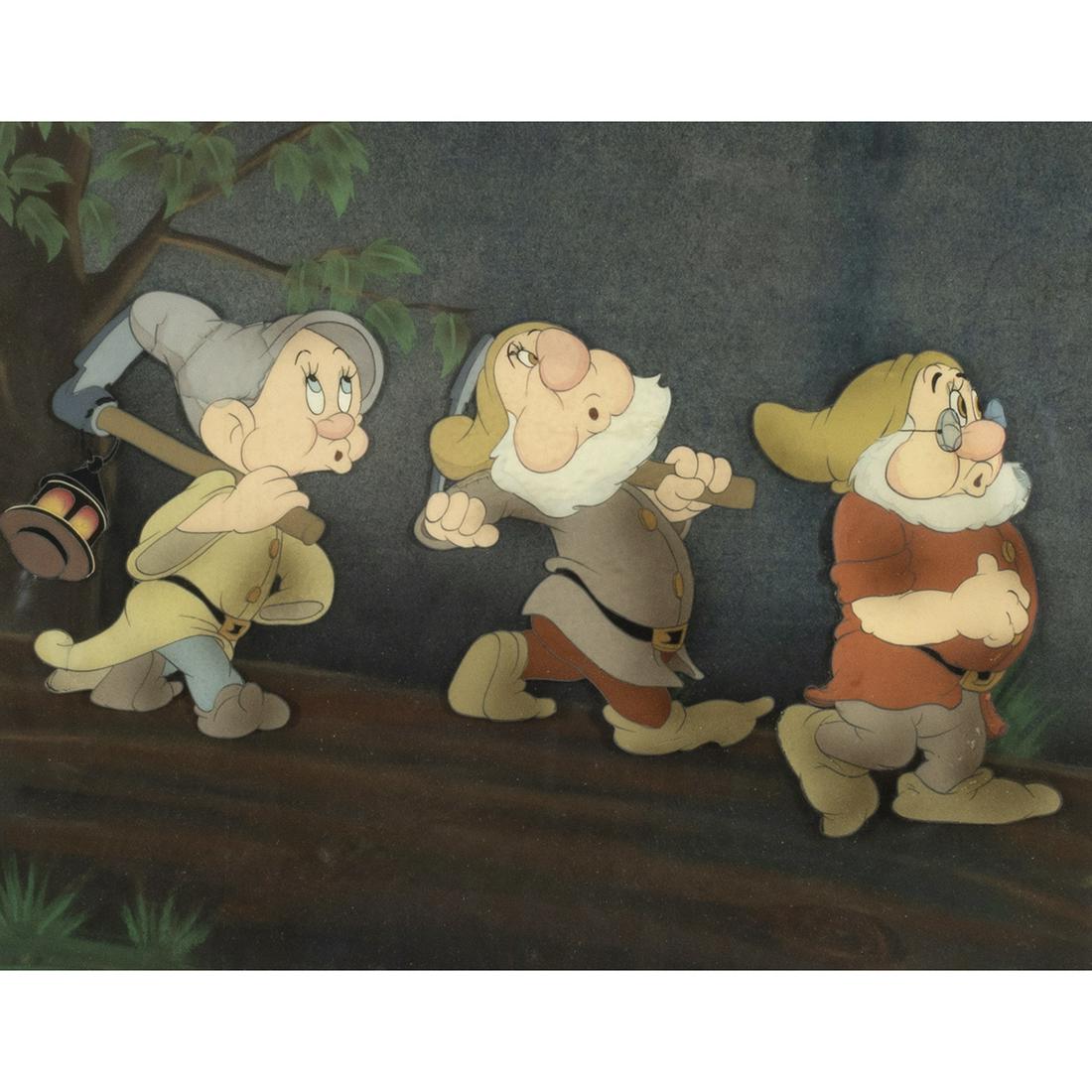 Walt Disney Studios, Dopey, Sneezy, Doc, celluloid (1 of 3)