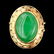 178: JADE, 18K YELLOW GOLD RING.