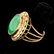 178: JADE, 18K YELLOW GOLD RING. - 2