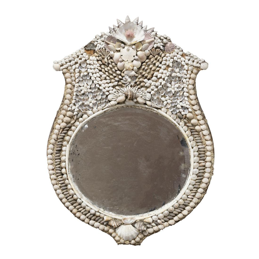 Grotto Style Shell Mounted Wall Mirror (1 of 4)