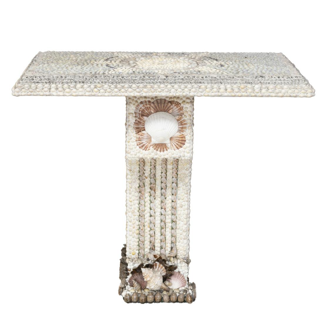 Grotto Style Shell Encrusted Console Table (1 of 5)