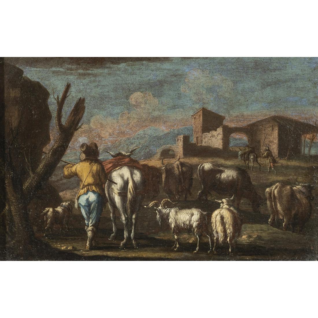 School of Phillip Peter Roos, A Shepherd and His Flock (1 of 5)