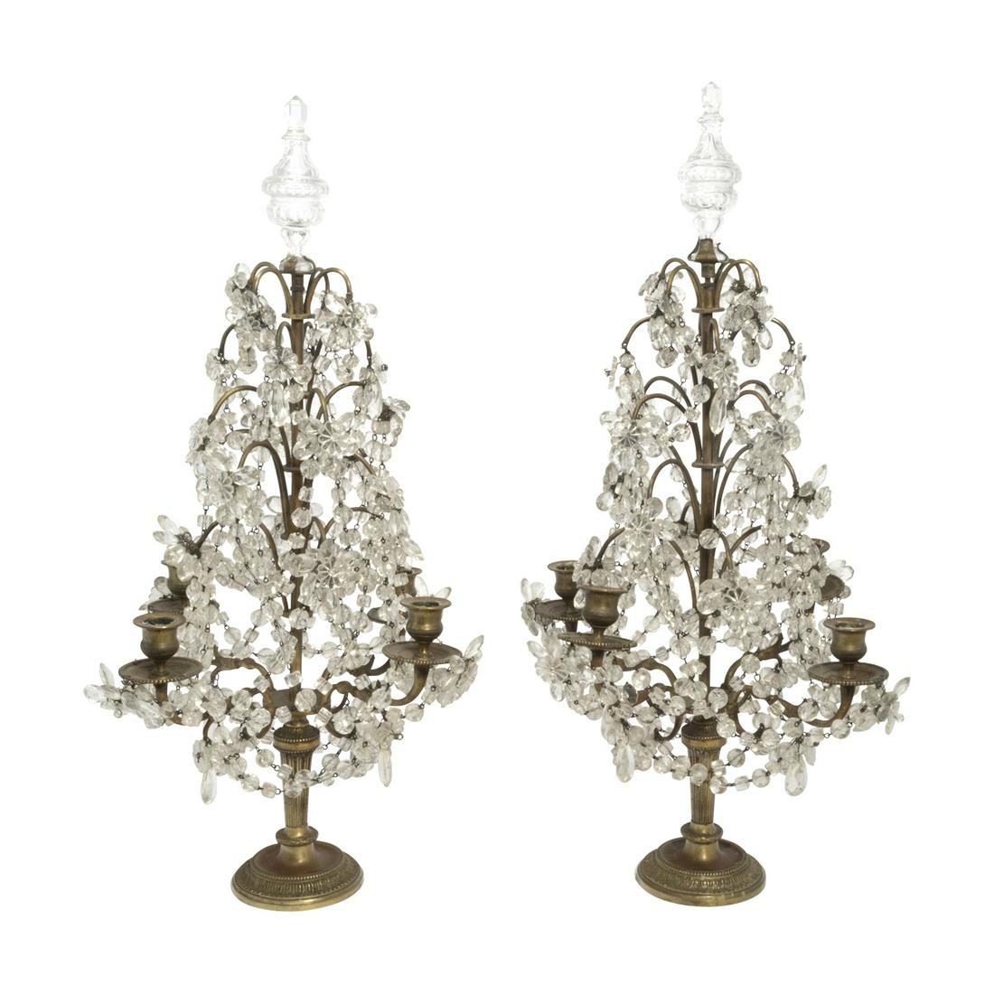 Pair of Continental Rococo Style Four Light Candelabra (1 of 4)