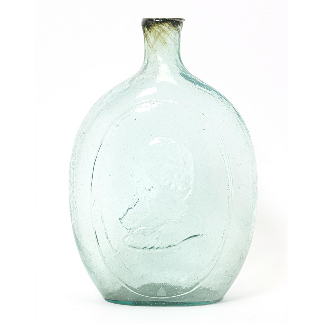 19th Century Washington-Taylor Portrait Glass Flask (1 of 4)